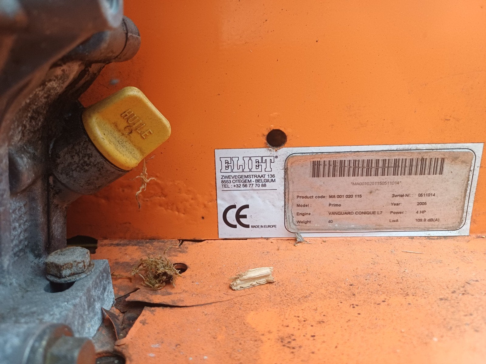 Eliet Primo Benzine Hakselaar, Tuin en Terras, Hakselaars, Ophalen, Gebruikt, Benzine, Eliet