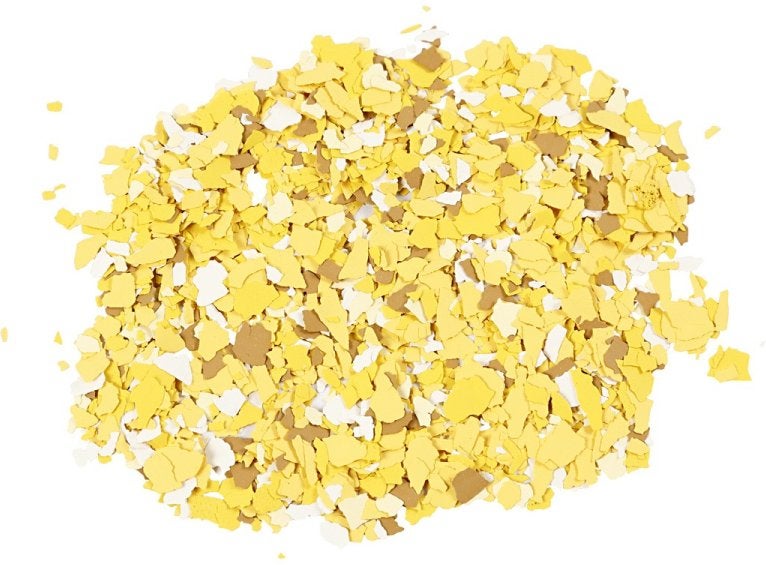 Creotime Terrazzo Flakes (vlokken) geel strooibus 90 gram, ., Overige thema's, Geel, Nieuw