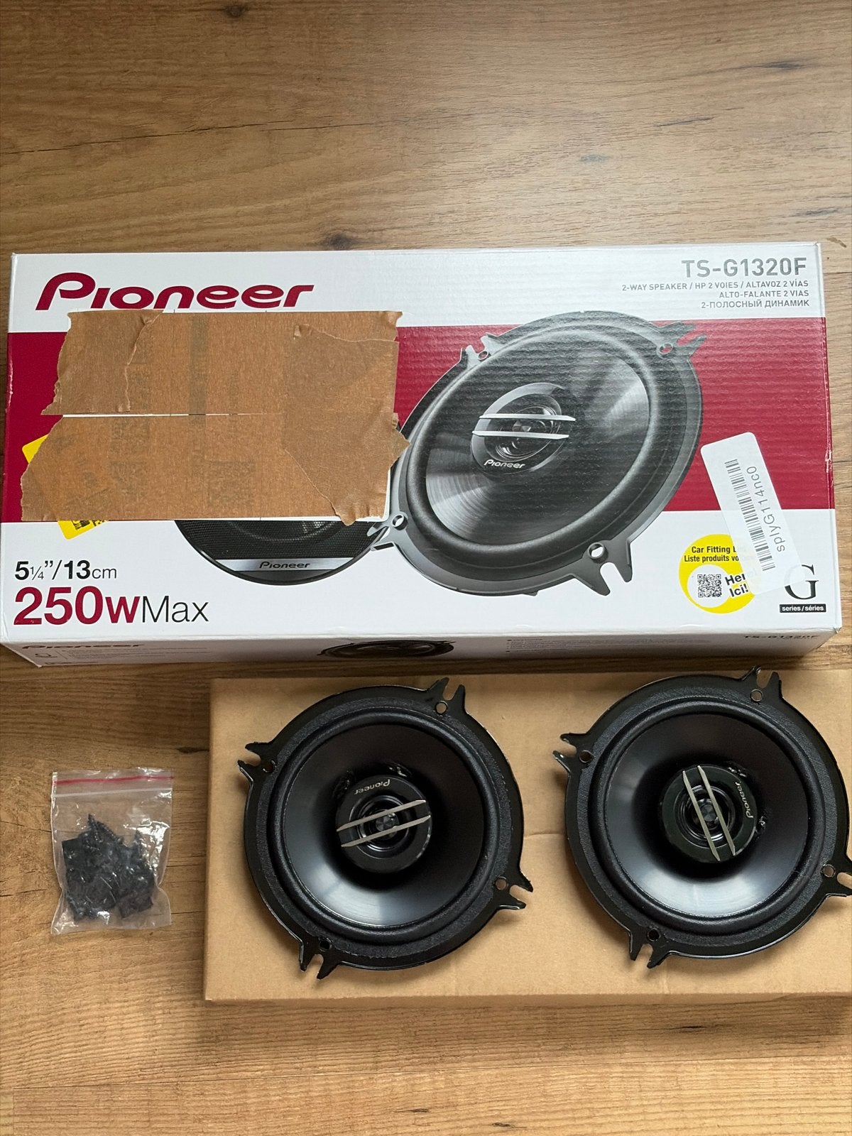 Pioneer TS-G1320F 2-weg autospeakers 250W Max, Ophalen of Verzenden, Zo goed als nieuw