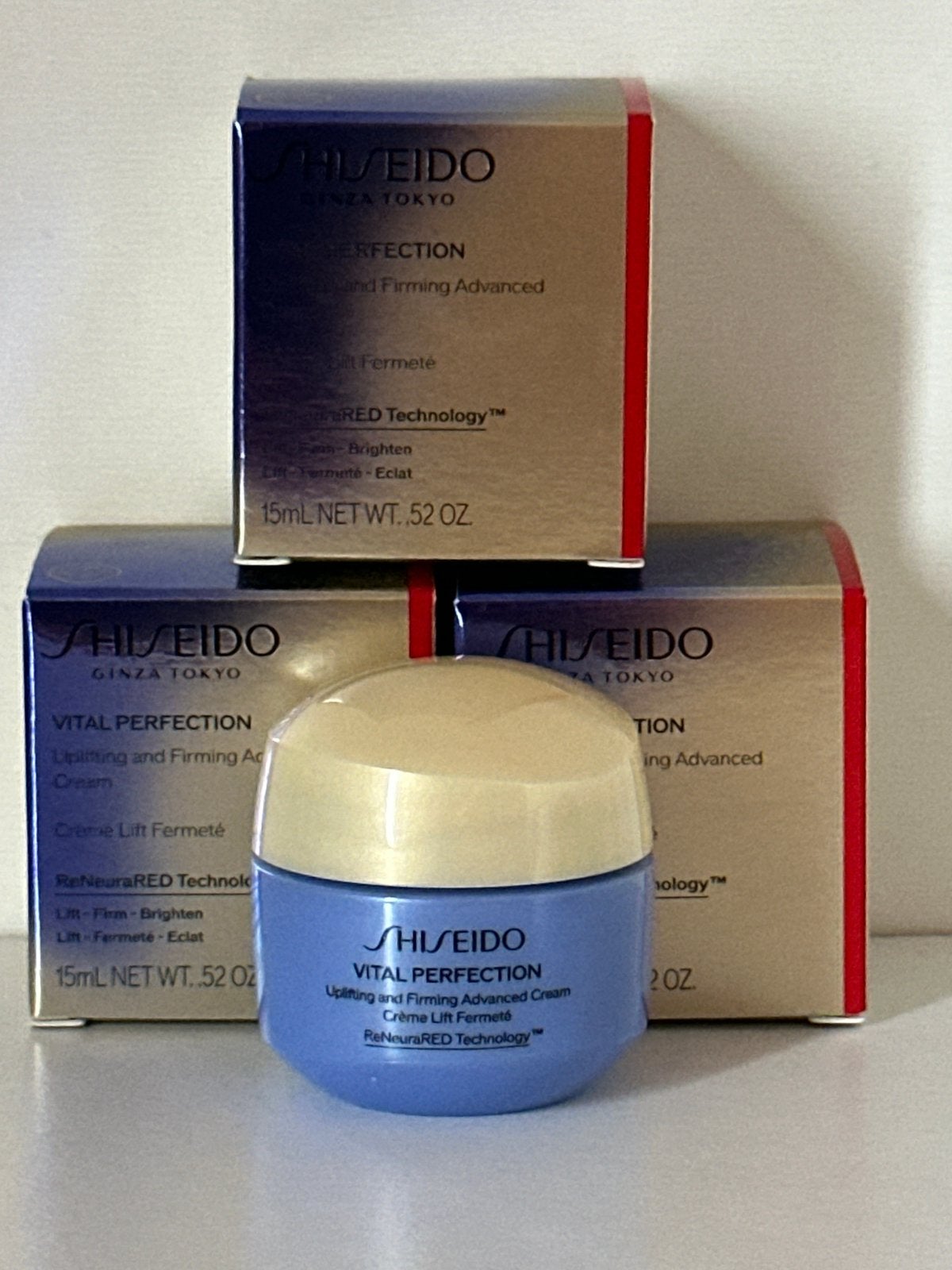 Shiseido Vital Perfection Uplifting/Firming Cream 15 ml, Ophalen of Verzenden, Nieuw, Gehele gezicht, Verzorging