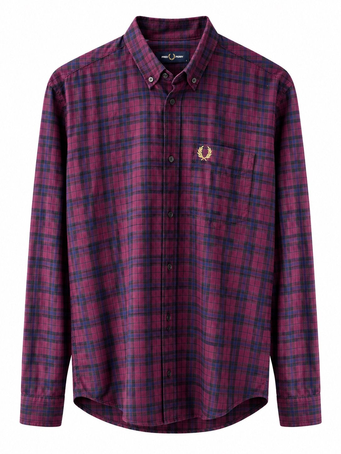 Fred Perry Winter Tartan Overhemd - Maat S - Code M9509, Kleding | Heren, Overhemden, Ophalen of Verzenden, Zo goed als nieuw