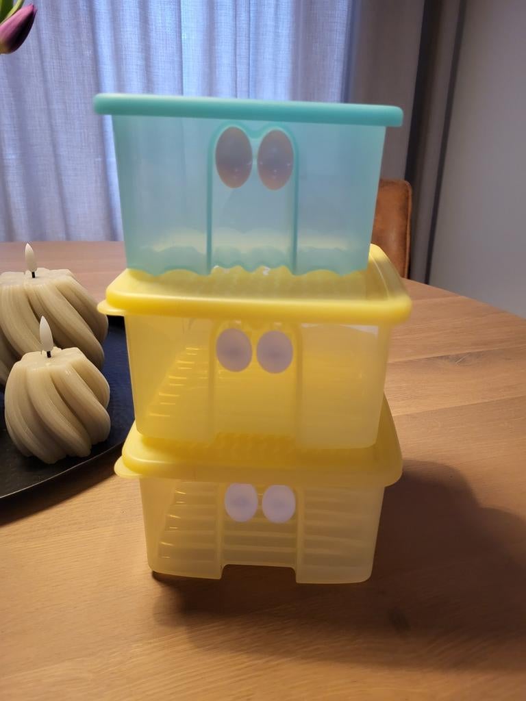 Tupperware set van 3, Huis en Inrichting, Keuken | Tupperware, Ophalen of Verzenden, Zo goed als nieuw, Groen
