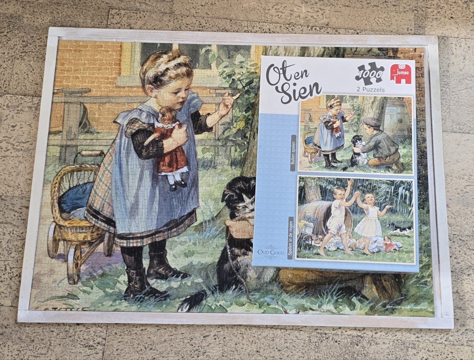 Ot en Sien Legpuzzel 1000 stukjes - 2 Puzzels, Ophalen of Verzenden, 500 t/m 1500 stukjes, Gebruikt, Legpuzzel