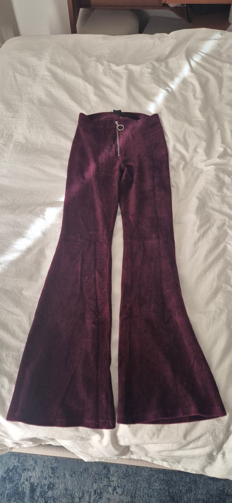 Topshop Petite Flared Ribbroek - Maat 34 (XS), Ophalen, Topshop, Zo goed als nieuw, Maat 34 (XS) of kleiner