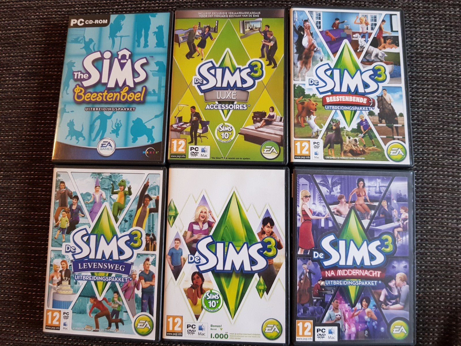 De sims 3 + 5 uitbreidingspaketten sims beestenboel pc game, 1 speler, Ophalen of Verzenden, Zo goed als nieuw, Vanaf 12 jaar