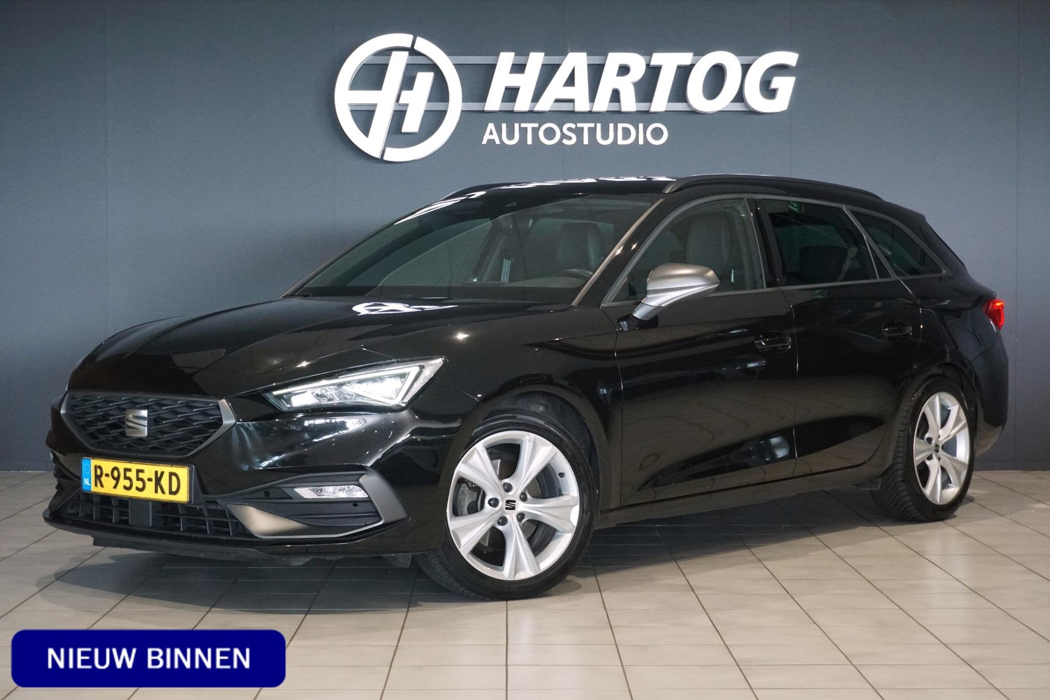 SEAT Leon Sportstourer 1.5 eTSI FR Business Intense * DEALER, Auto's, Stof, 4 cilinders, Leon, Zwart
