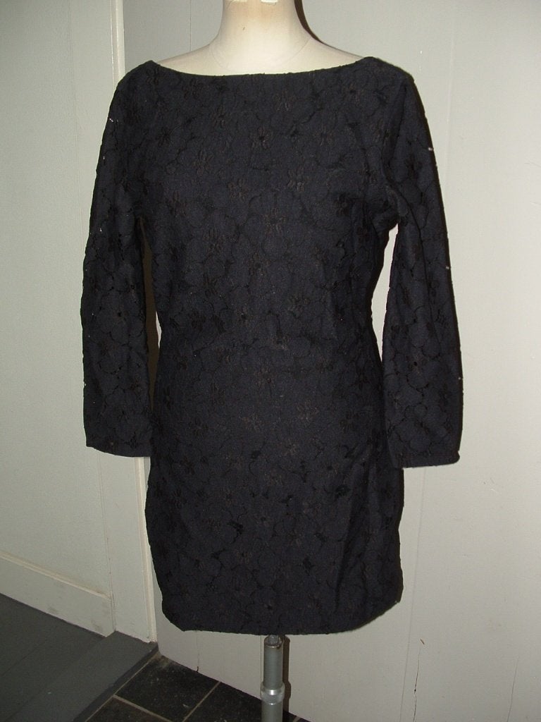 Diane von Furstenberg Sarita flower lace kanten jurk maat S, Zwart, Ophalen of Verzenden, Zo goed als nieuw, Maat 36 (S)