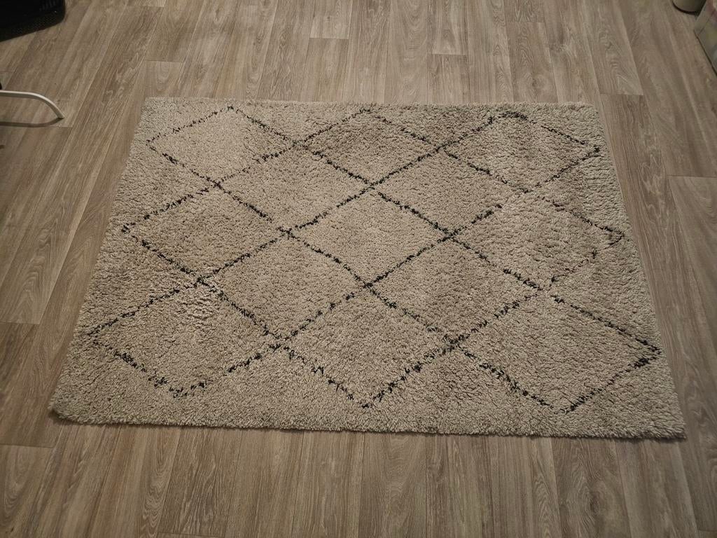 Crèmekleur vloerkleed, Ophalen, Gebruikt, Modern, Scandinavisch, Vierkant