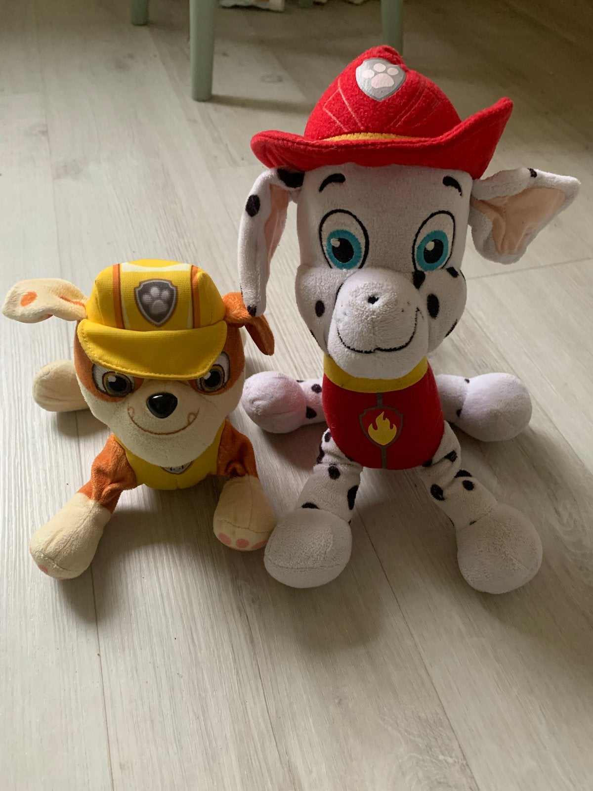 Paw Patrol knuffels: Marshall en Rubble, Zo goed als nieuw, Middelgroot (20 tot 80 cm), Paw Patrol, Hond