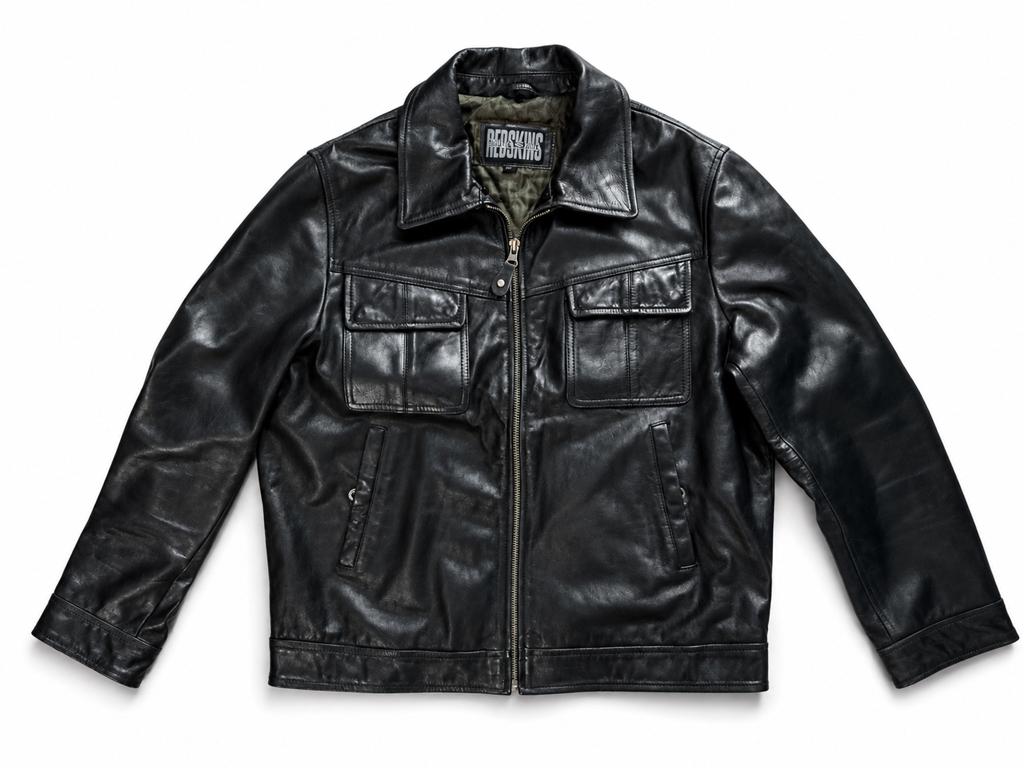 Vintage Redskins leren jas zwart kalfsleer biker XL/L – zgan, Ophalen of Verzenden, Zo goed als nieuw, Maat 56/58 (XL), Zwart