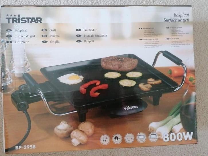 Tristar Bakplaat BP-2958 - 800W Grillplaat, Ophalen, Nieuw, 4 t/m 7 personen