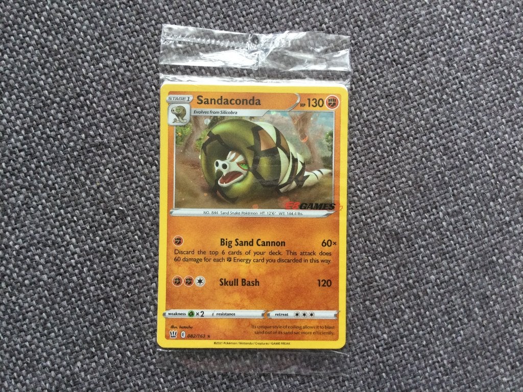 Sandaconda ebgames pokemon promo card, Verzenden, Zo goed als nieuw, Losse kaart, Foil