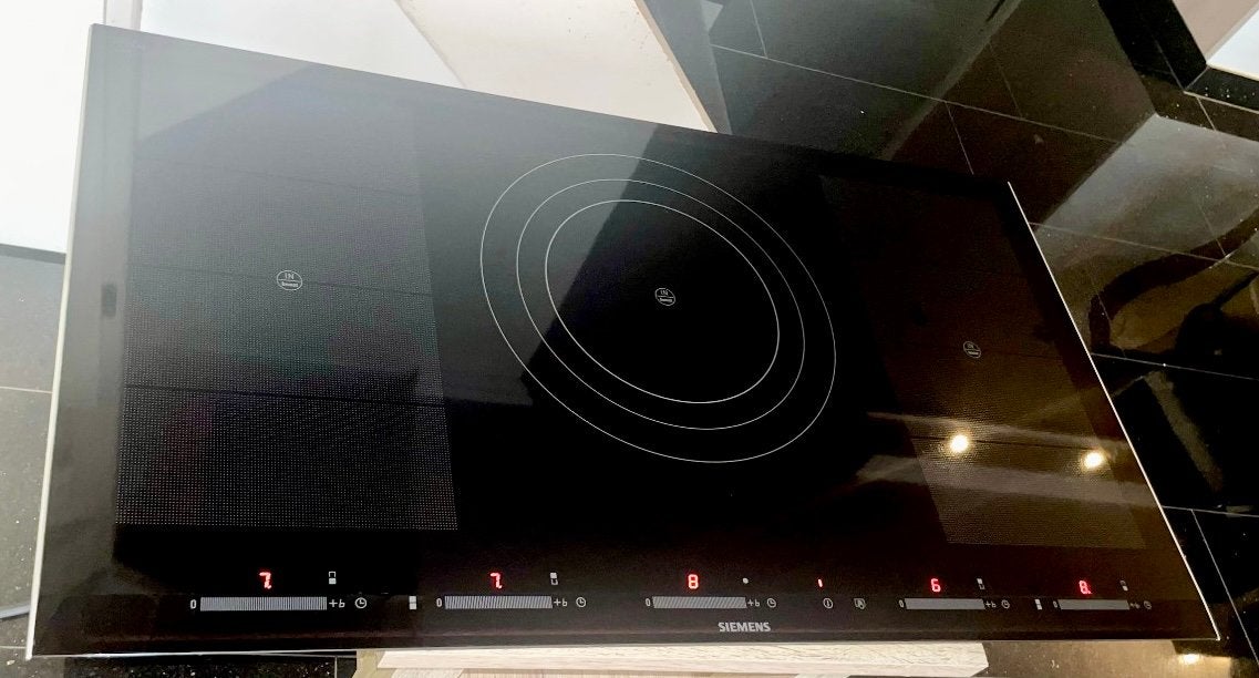 Siemens inductie kookplaat 90 cm met dubbele flexzone, Witgoed en Apparatuur, Kookplaten, Ophalen, Gebruikt, Inbouw, Inductie