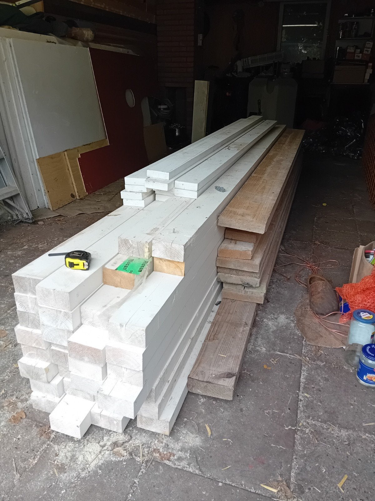 Vuren houten balken gegrond planken, Doe-het-zelf en Verbouw, Hout en Planken, Ophalen, Nieuw, Balk, Vuren