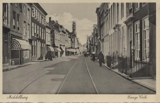 Middelburg Lange Viele, Verzenden, 1920 tot 1940, Gelopen, Zeeland