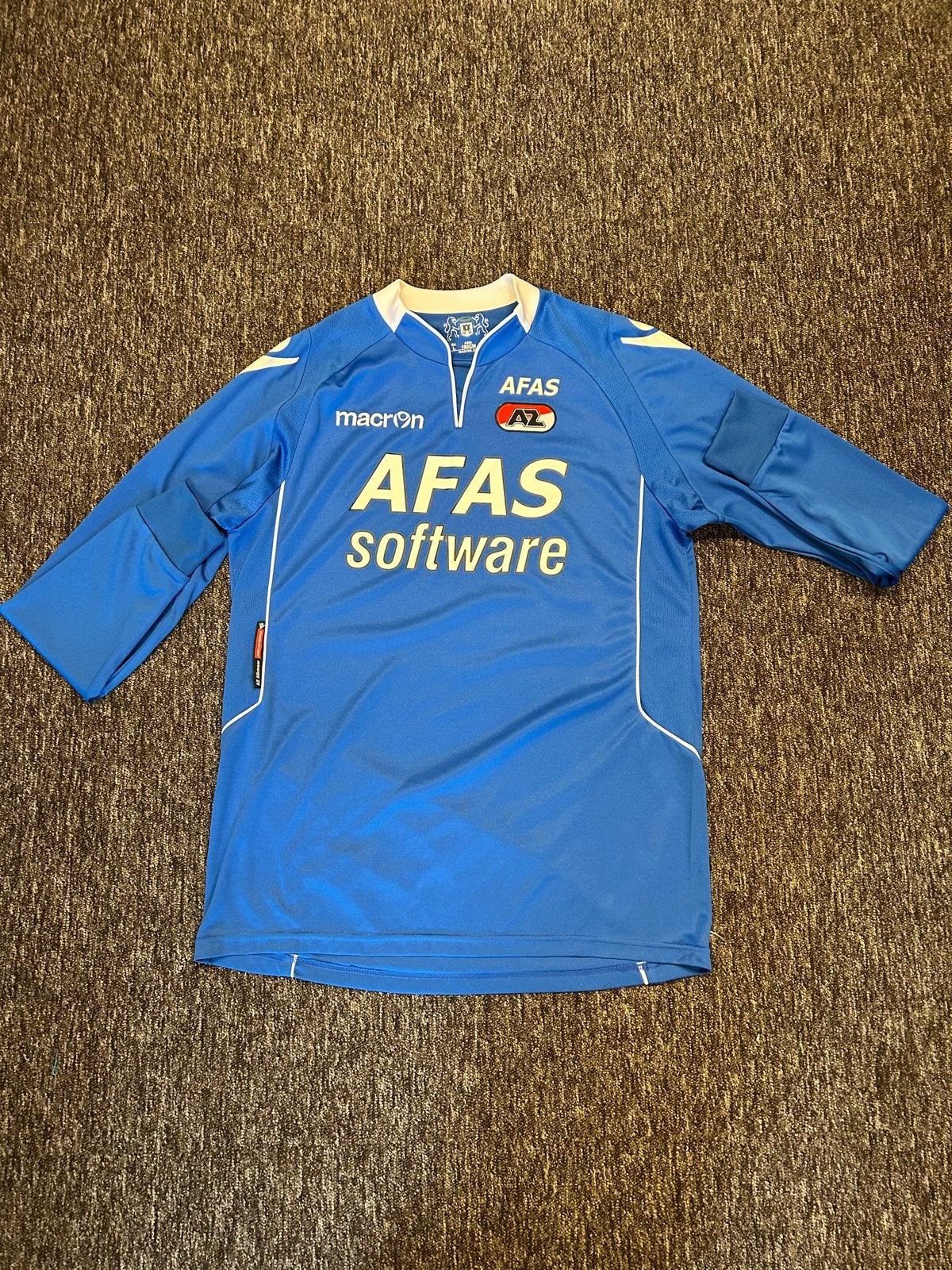 AZ Alkmaar Macron uitshirt, Maat 52/54 (L), Blauw, Ophalen of Verzenden, Zo goed als nieuw