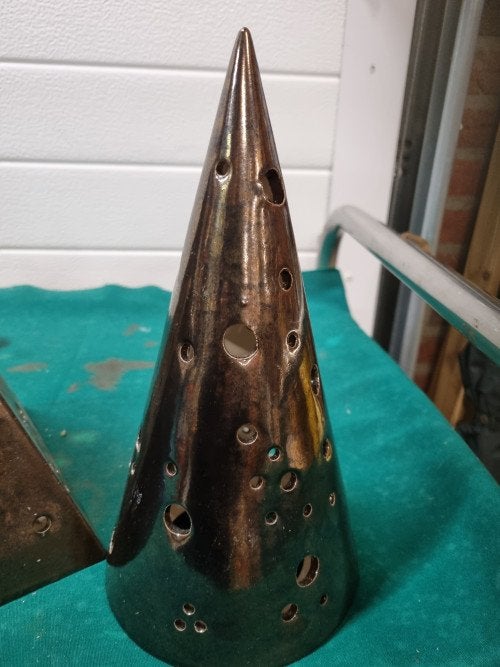 windlichten brons kleurig ceramic, Ophalen of Verzenden, 'T Olde Gre-j, Info@toldegrej.nl, Endepoelstraat 20f Didam