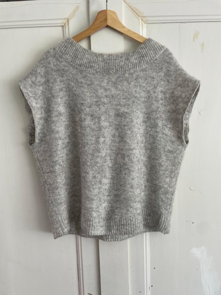Humanoid gebreide top/vest van alpaca-wolmix, maat XL, Ophalen of Verzenden, Zo goed als nieuw, Maat 46/48 (XL) of groter, Grijs