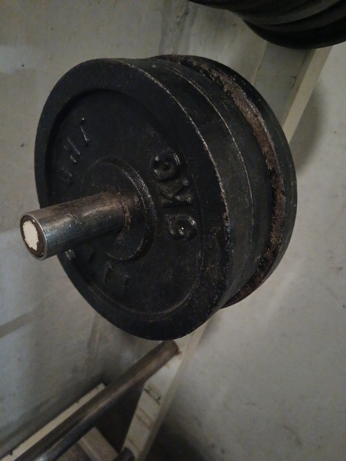 halterschijven/plates 31,5 kg totaal 30 mm diameter, Sport en Fitness, Ophalen of Verzenden, Gebruikt