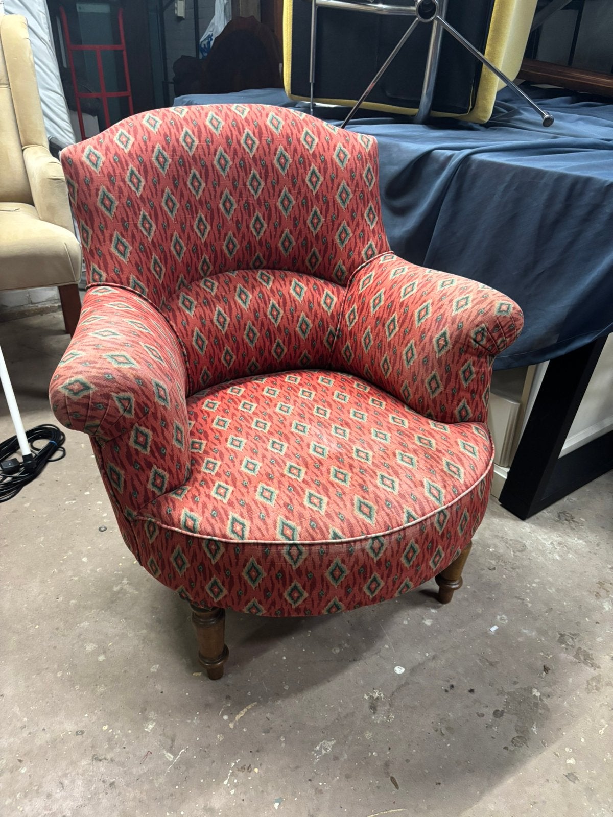 Biedermeier dames fauteuil klein model, 1025xe, 75 tot 100 cm, Ophalen of Verzenden, Zo goed als nieuw