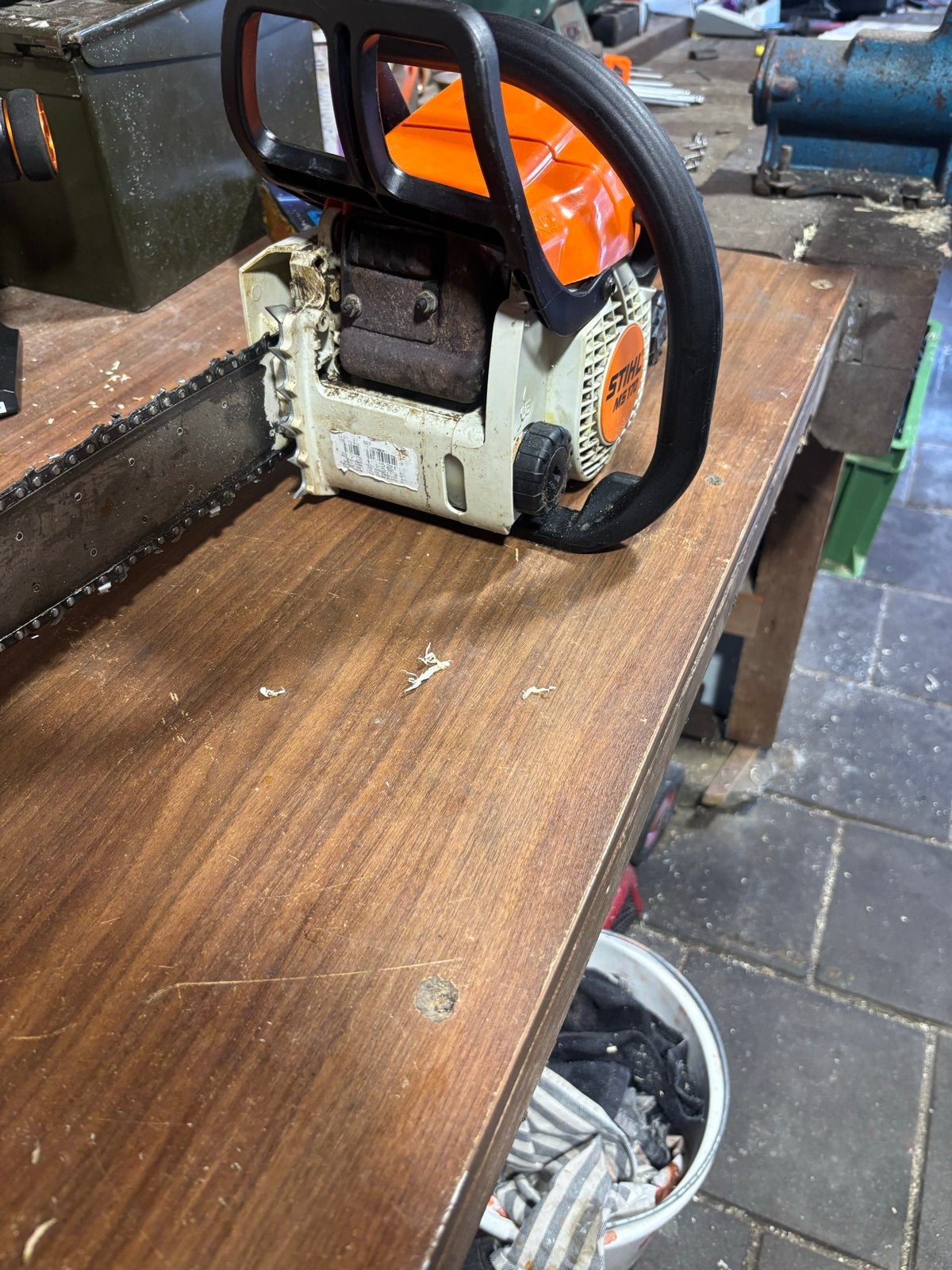 Stihl MS 170 Motorzaag, Ophalen