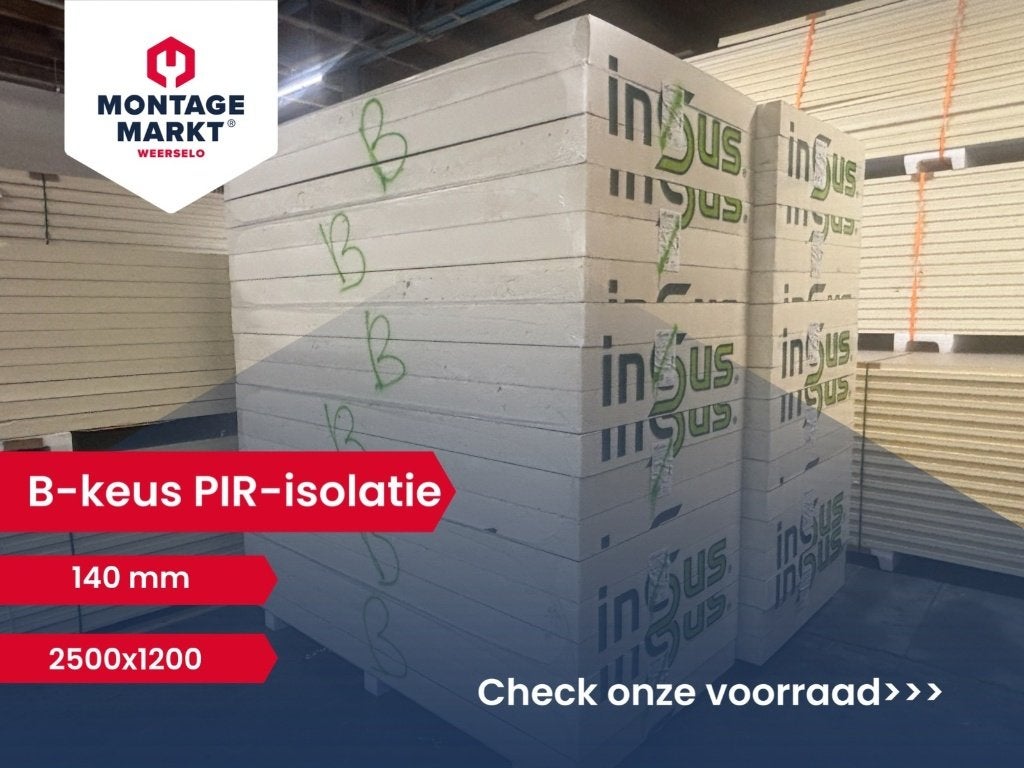 B-keus PIR-isolatie | 70 & 140 mm | Insus | Alu/Alu, Ophalen, Zo goed als nieuw, Hardschuim (Pir), 15 m² of meer