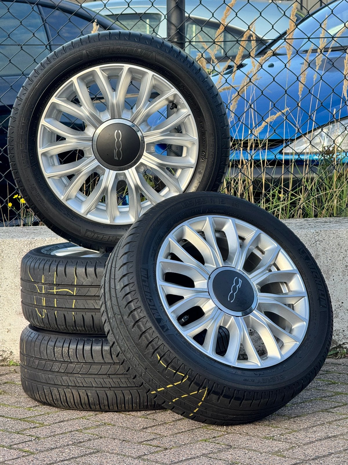 Fiat500 velgen 15 inch 4x98 Origineel, Ophalen, 15 inch, Banden en Velgen, 185 mm