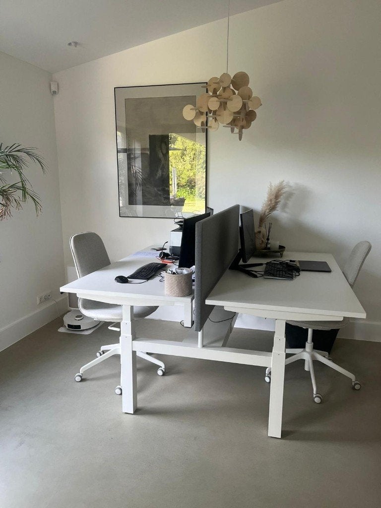 Duo Zit-sta Bureau - Modern en Verstelbaar, Ophalen, 160 cm, Metaal, In hoogte verstelbaar