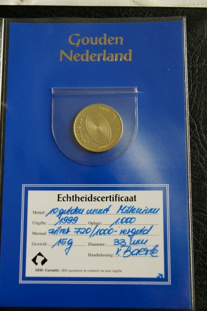 Goud verguld, stuiver, dubbeltje, kwartje en gulden et, Koningin Beatrix, Losse munt, Goud, Overige waardes
