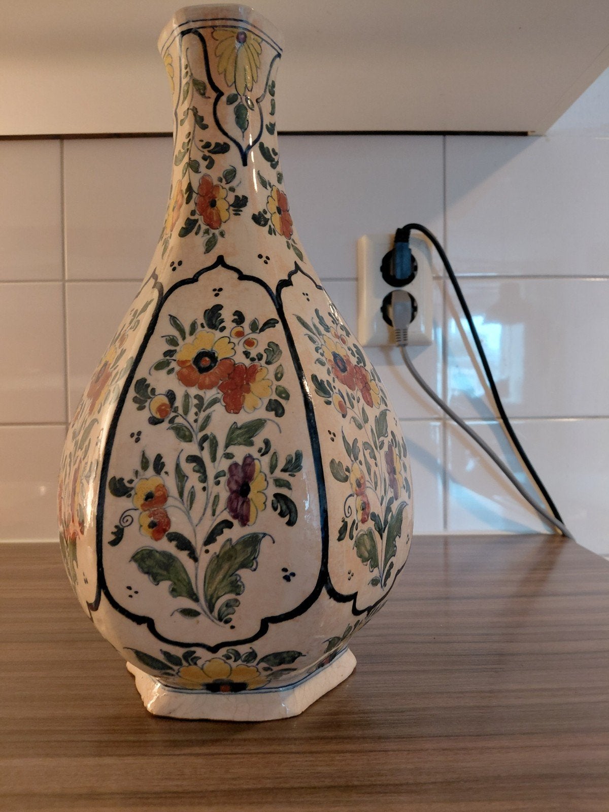 antieke vaas oud delft nijmegen flora desing zeldzaam, Ophalen of Verzenden