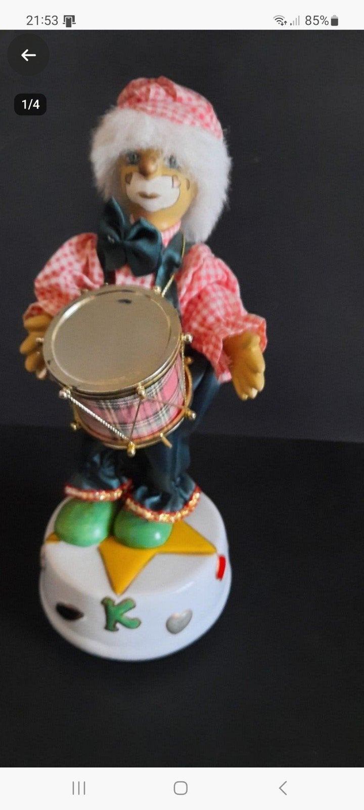 Muzikale Clown Speeldoos - Uniek Verzamelobject, Gebruikt, Onbekend, Ophalen of Verzenden, Onbekend