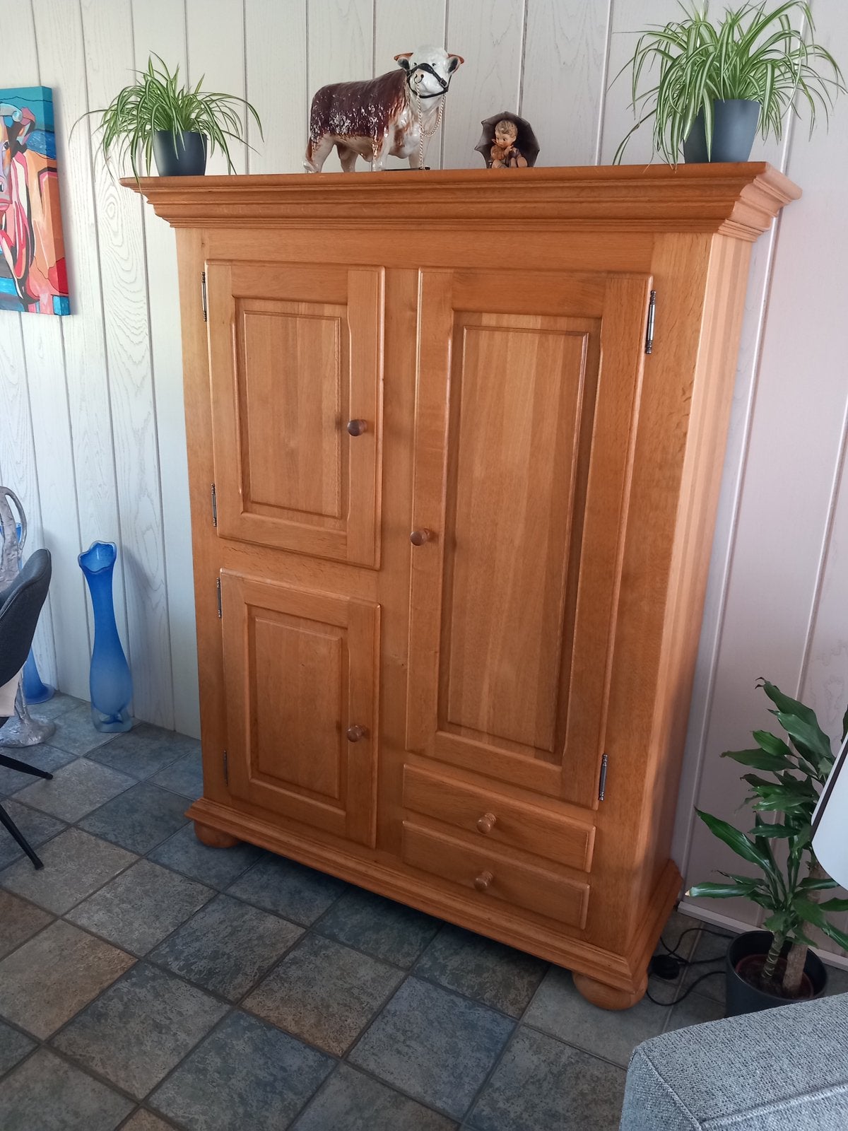 Massieve Eiken Buffetkast - Blank Hout 180x120x45 cm, Ophalen of Verzenden
