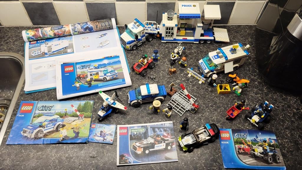 6 Leuke LEGO City Politie Sets - Diverse Modellen, Ophalen of Verzenden, Gebruikt, Complete set, Lego