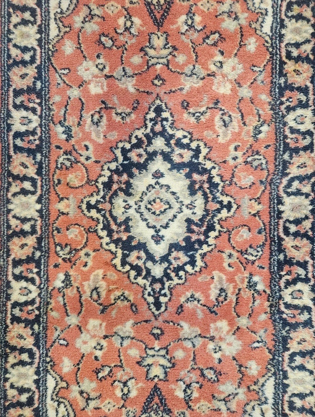 Vintage oosters wol floral tapijt soft pink 60x118cm, Gebruikt, 100 tot 150 cm, Www.hypepopup.nl, Www.hypepopup.nl