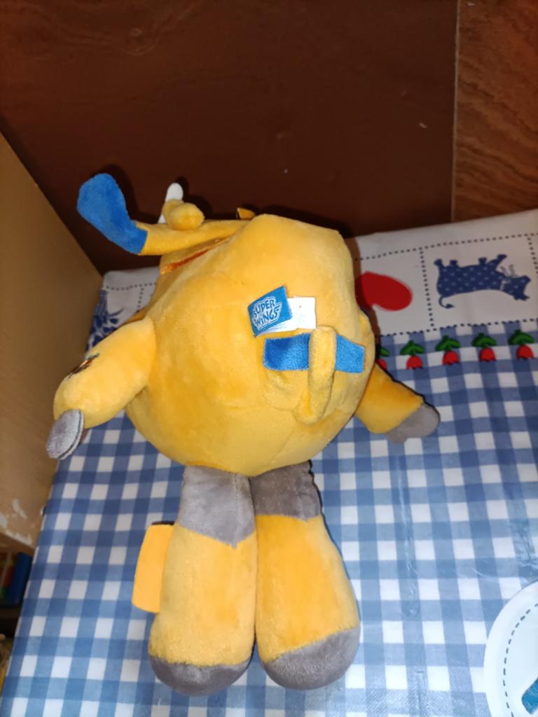 Super wings vliegtuig met benen 26 cm groot, Ophalen of Verzenden, Zo goed als nieuw, Overige typen
