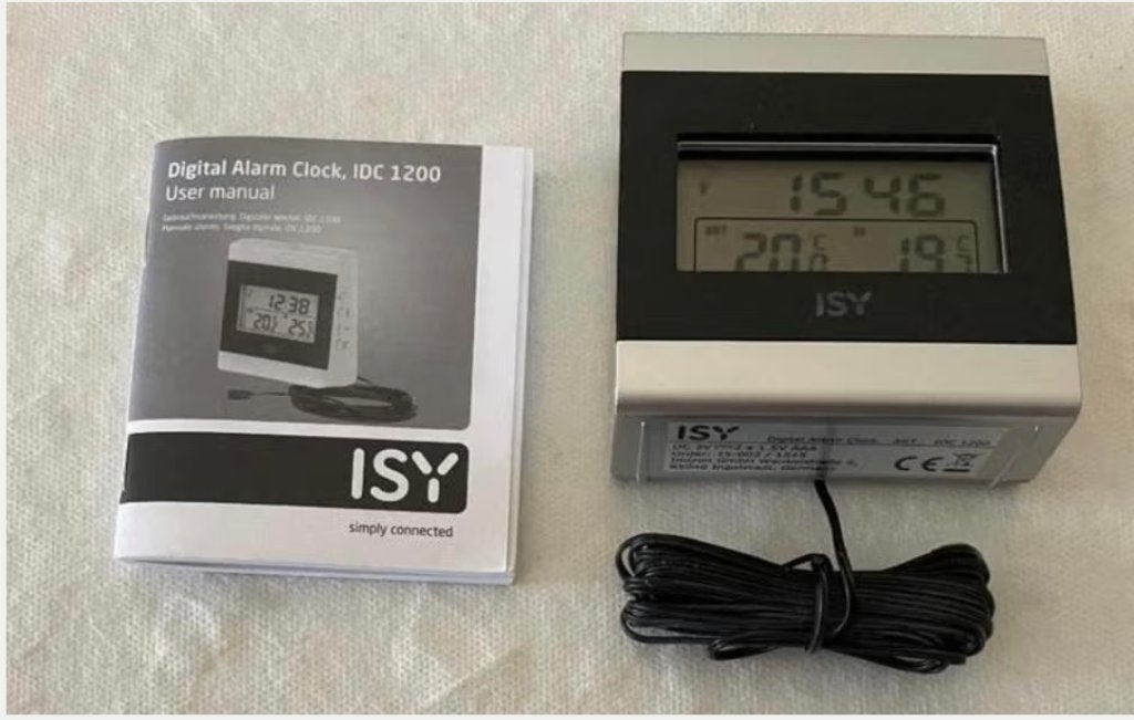 ISY Digital Alarm Clock art IDC 1200, Witgoed en Apparatuur, Wekkers, Ophalen of Verzenden, Zo goed als nieuw