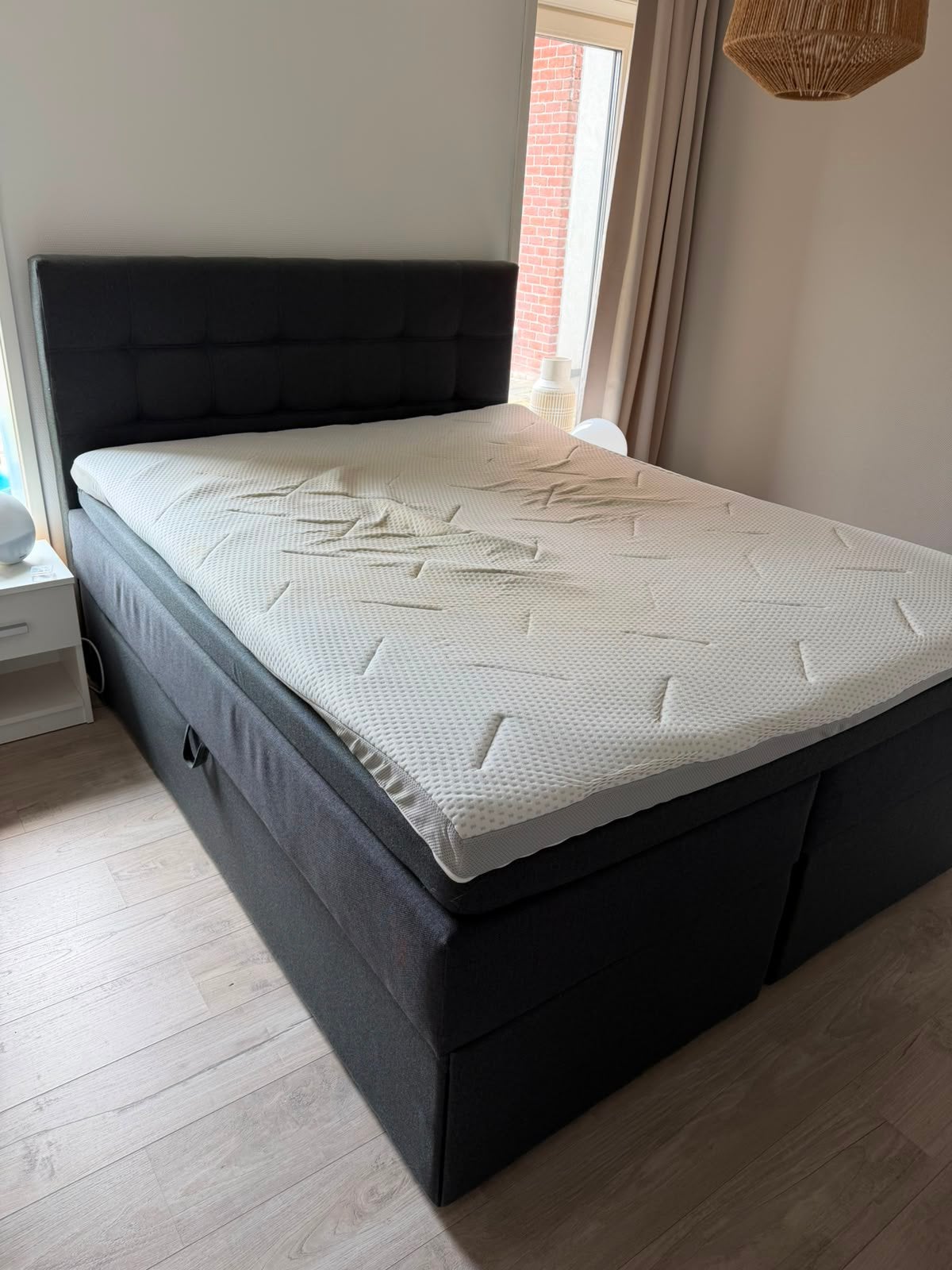 Bed 180x200 met opbergbakken, Huis en Inrichting, Ophalen, Zo goed als nieuw, Tweepersoons, 180 cm