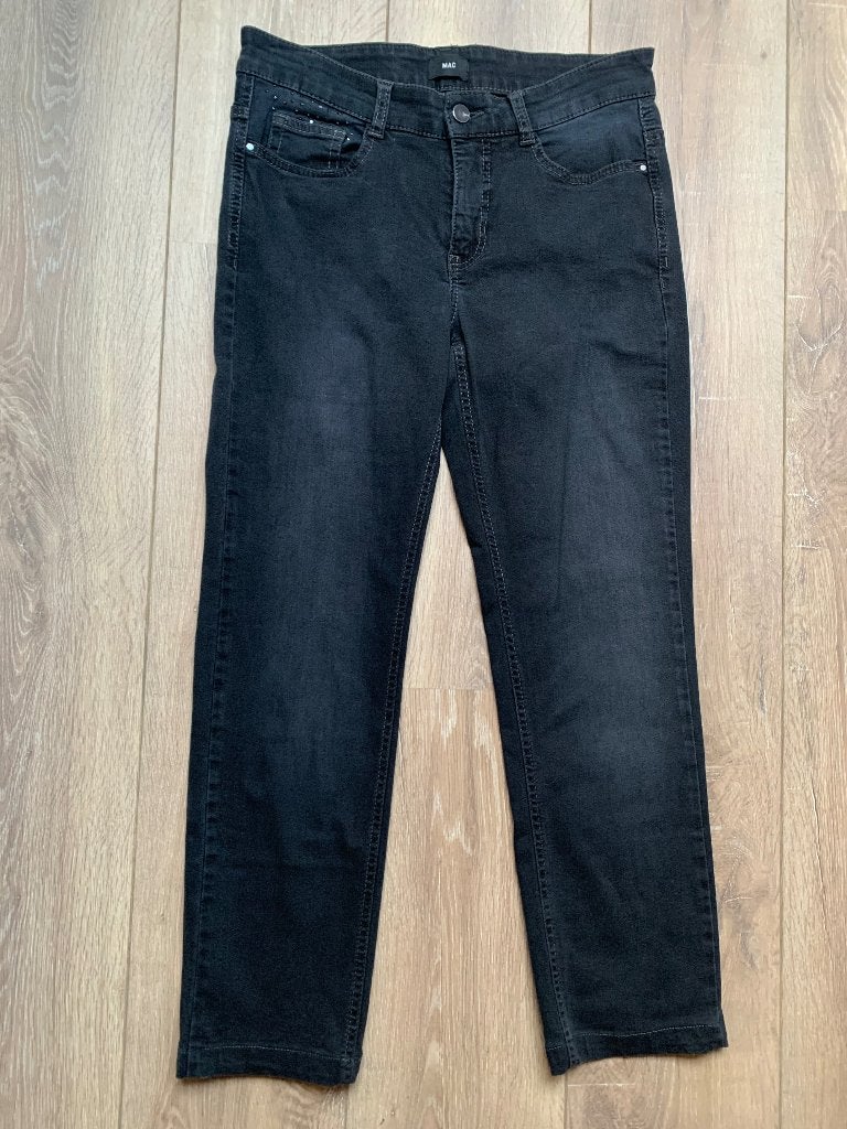 MAC jeans broek spijkerbroek strass zwart W38/L32 = 38/M, Maat 38/40 (M), Verzenden, Zwart, MAC