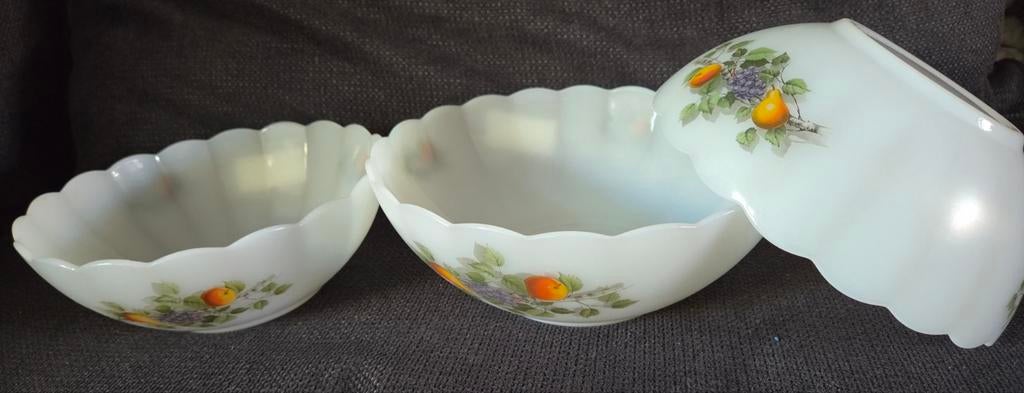 Vintage Arcopal Fruits schalen, 2 verschillende maten, Ophalen of Verzenden