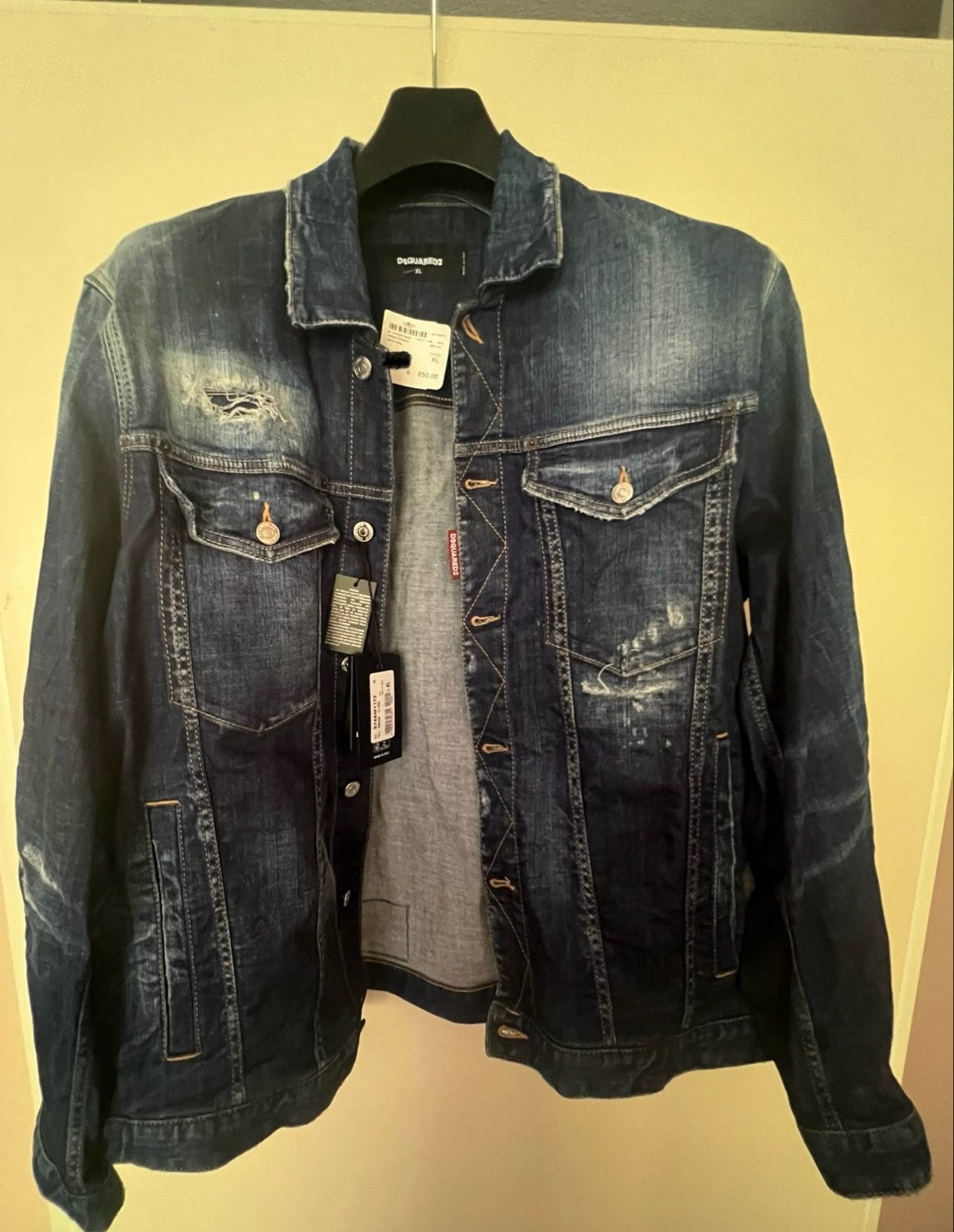 Dsquared2 spijkerjack - Nieuw met kaartjes - Maat XL, Kleding | Heren, Ophalen of Verzenden, Nieuw, Maat 56/58 (XL), Blauw
