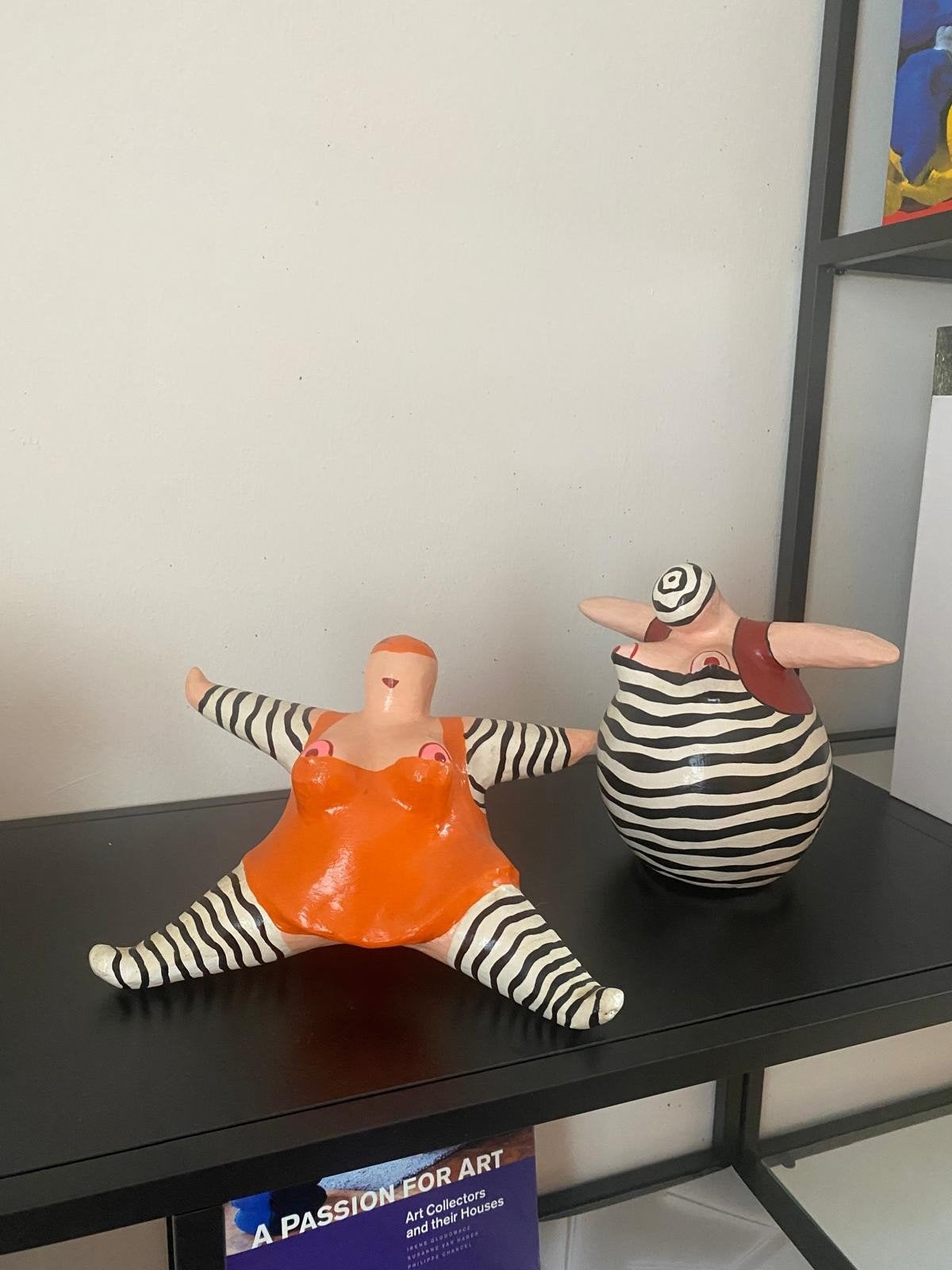 2 Dikke Dames Beelden door Trijnie Wubbolt, gesigneerd, Antiek en Kunst, Ophalen of Verzenden