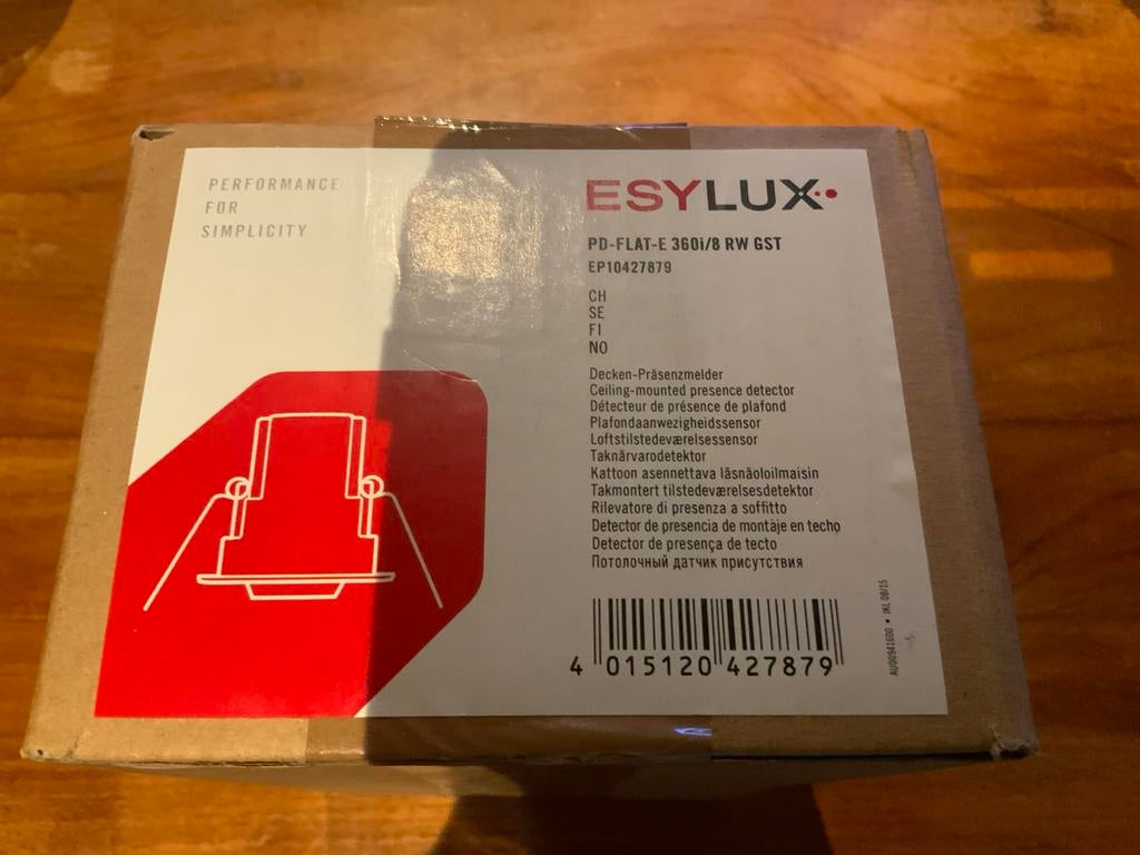 ESYLUX Bewegingsmelder PD-flat 360i/8 RW GST - Nieuw, Ophalen of Verzenden, Nieuw, Detector, Sensor of Melder, Beweging