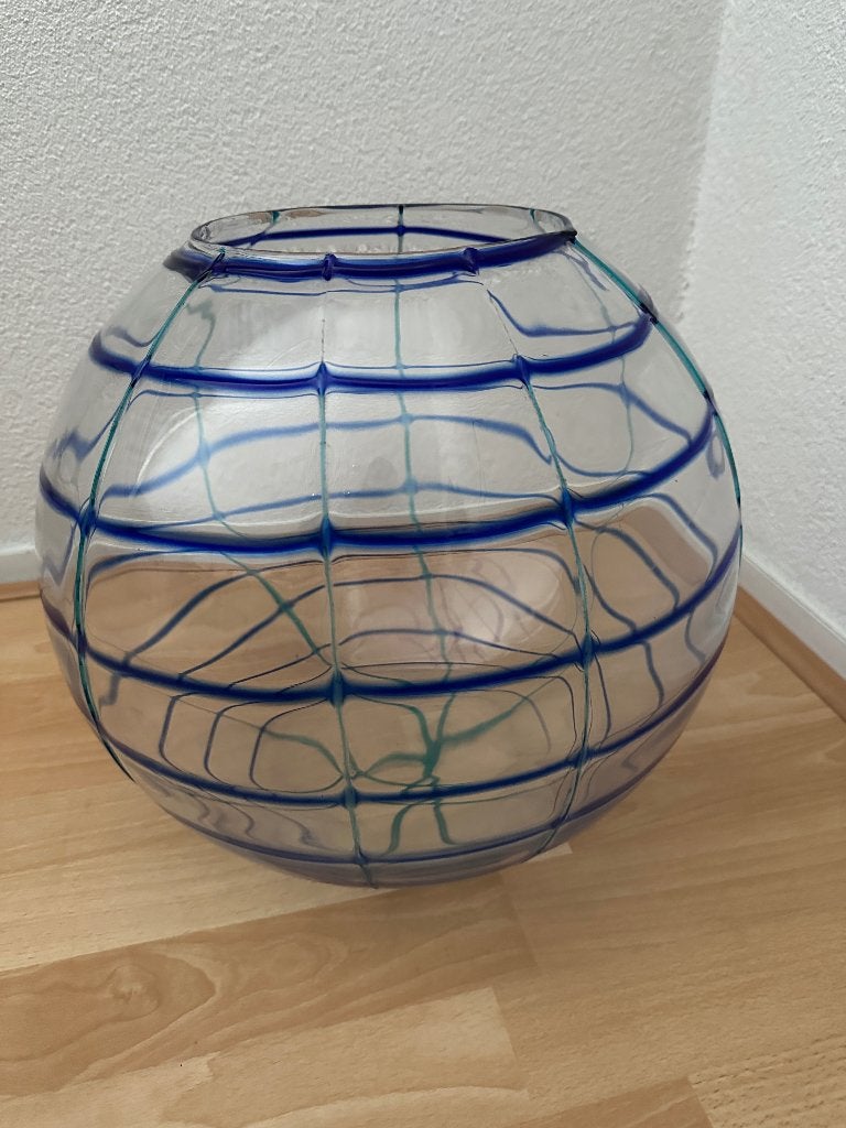 Prachtige grote bolvaas, Ophalen of Verzenden, Zo goed als nieuw, Glas