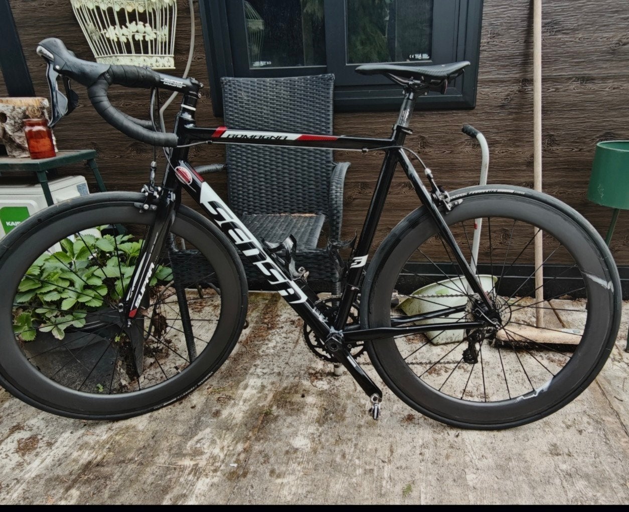 Sensa Romagna racefiets 58cm Shimano 105 Carbon wielen, Fietsen en Brommers, 28 inch, Gebruikt, Heren, Aluminium