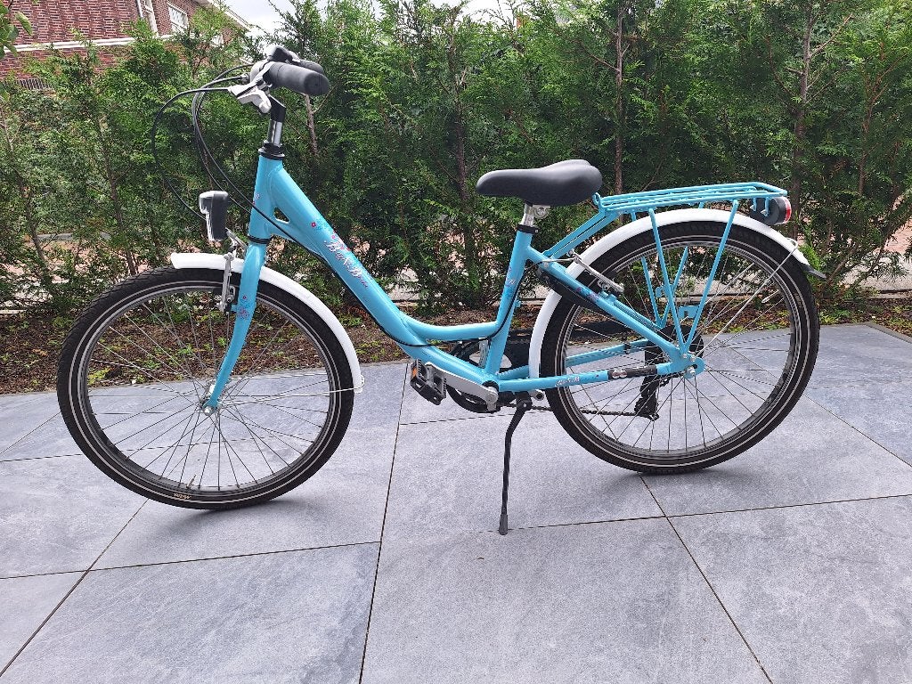 Mooie Meisjesfiets 24 inch (Lichtblauw) – 7 versnellingen, Fietsen en Brommers, Velgrem, Handrem, Ophalen, Overige merken
