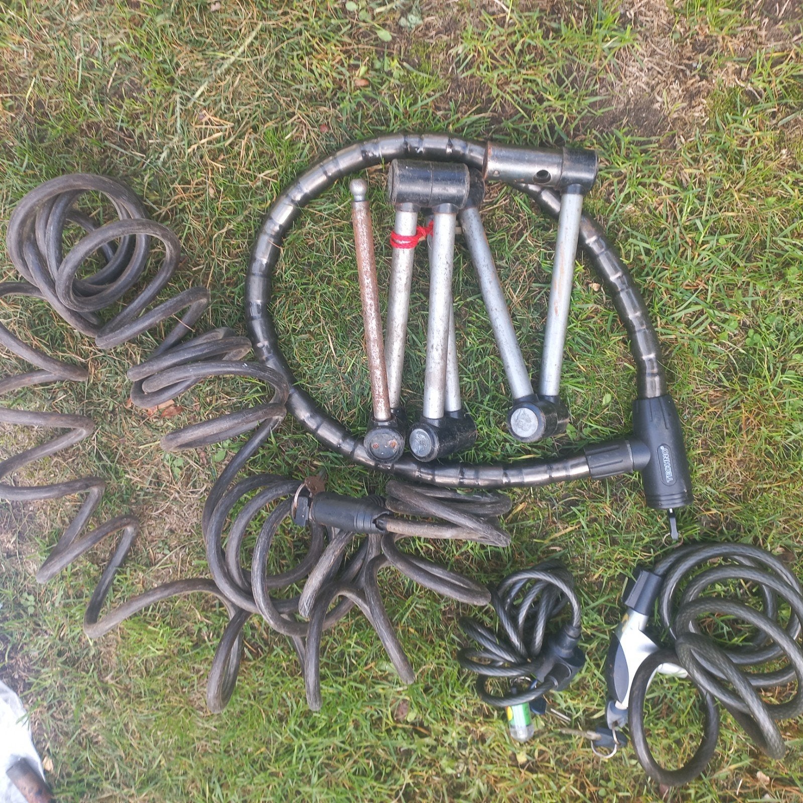 Diverse fiets sloten met sleutels, Ophalen, Gebruikt, Vouwslot