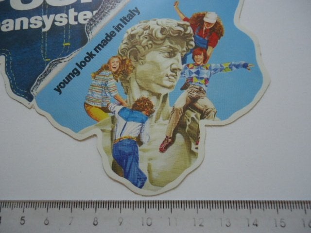 sticker oud DAVID beeld Michelangelo kunst art pooh jeans, Verzenden, Zo goed als nieuw, Bedrijf of Vereniging