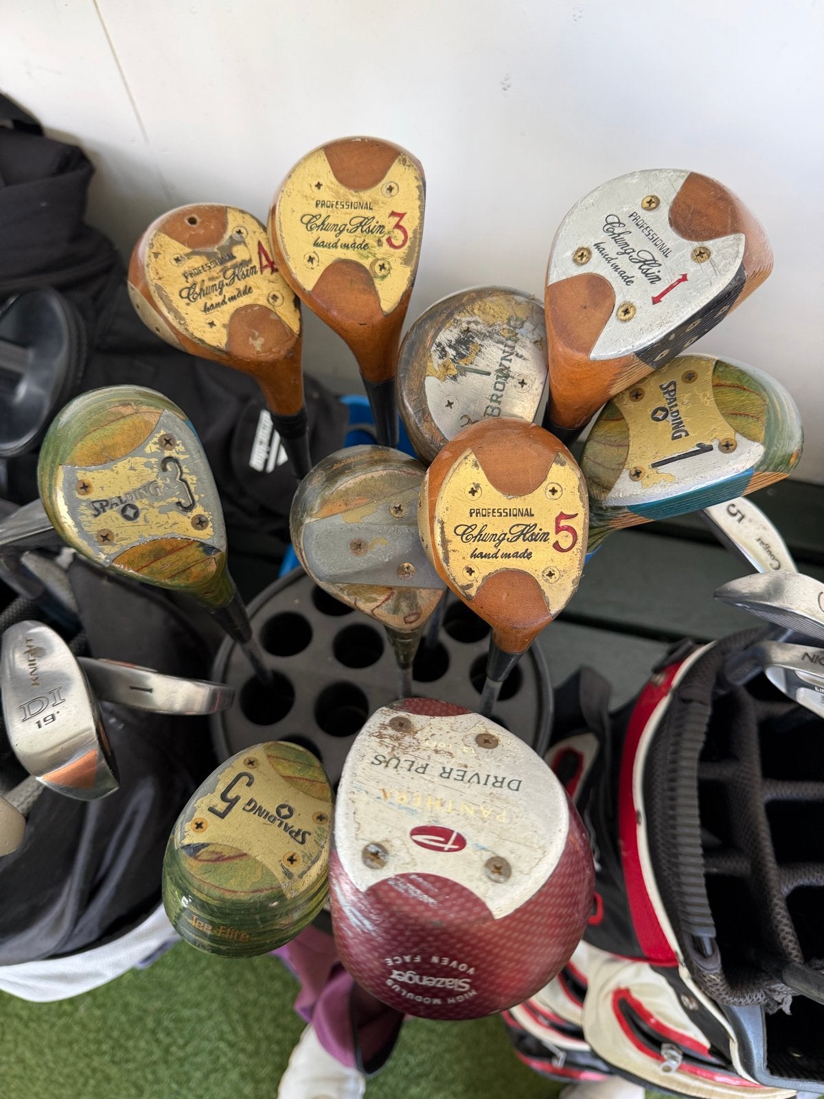 Diverse golfclubs en tas - Vintage en modern, Ophalen of Verzenden, Gebruikt, Set, Overige merken