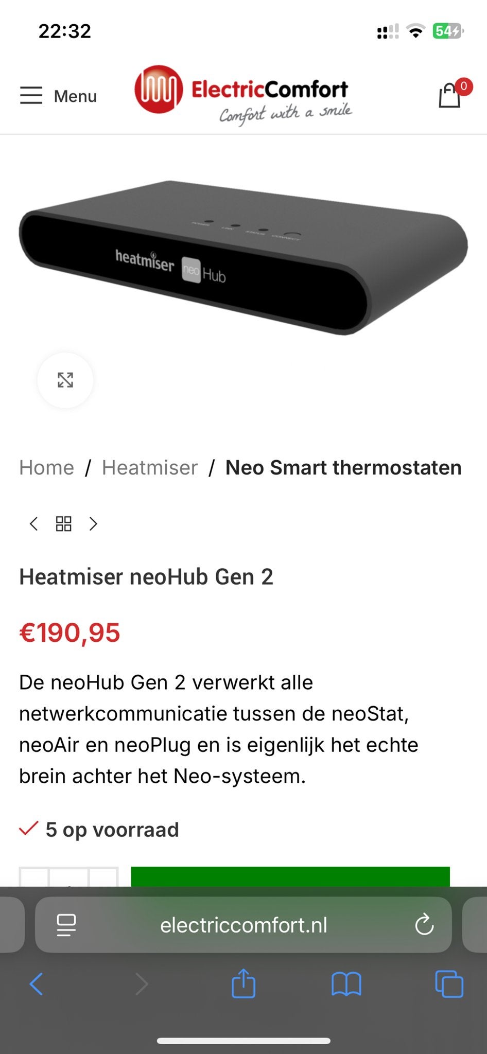 Complete Vloerverwarming Set: Henco, Heimeier & Heatmiser, Ophalen, Minder dan 30 cm, Overige typen, Nieuw