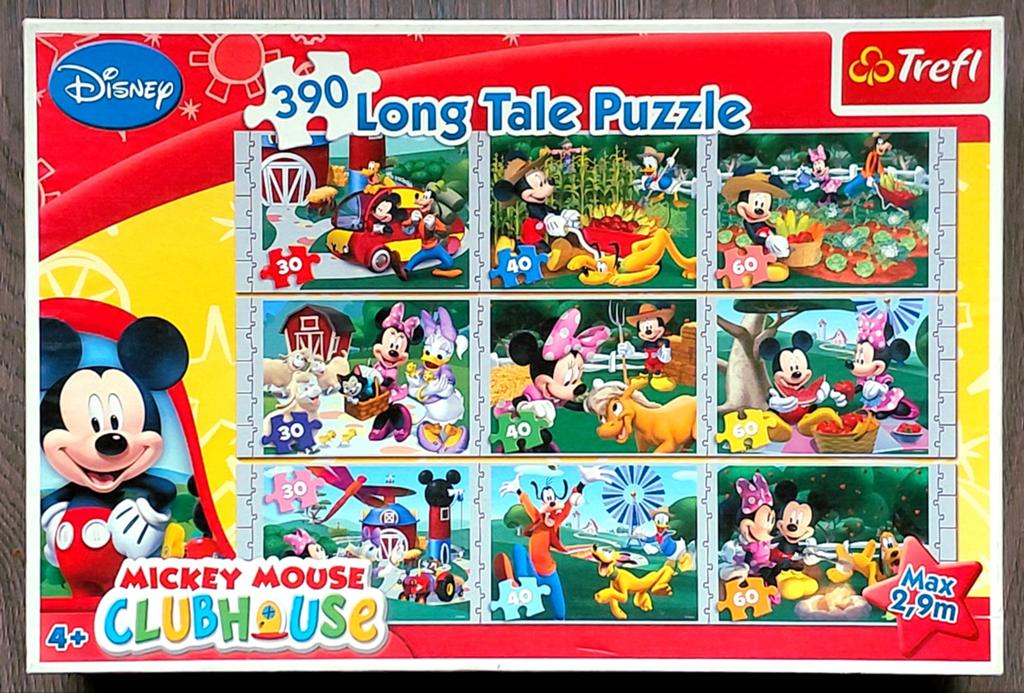 Disney longtale puzzel Mickey Mouse 30 40 60 390 compleet, Ophalen of Verzenden, 10 tot 50 stukjes, Zo goed als nieuw, 6 jaar of ouder